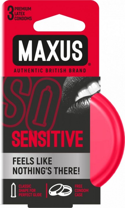 Ультратонкие презервативы в железном кейсе MAXUS Sensitive - 3 шт. - Maxus - купить с доставкой в Томске