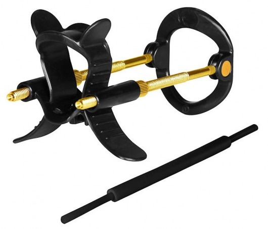 Черно-золотистый экстендер для пениса Sex Expert - Sex Expert - в Томске купить с доставкой Черно-золотистый экстендер для пениса Sex Expert - Sex Expert - в Томске купить с доставкой