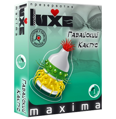 Презерватив LUXE Maxima  Гавайский Кактус  - 1 шт. - Luxe - купить с доставкой в Томске