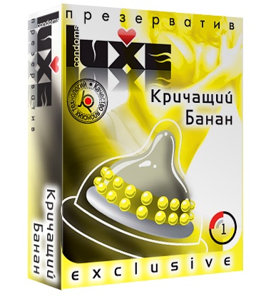 Презерватив LUXE  Exclusive  Кричащий банан  - 1 шт. - Luxe - купить с доставкой в Томске