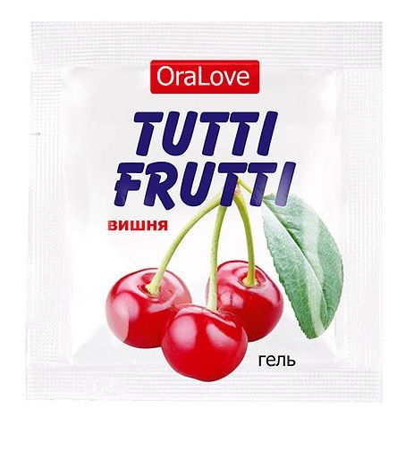 Пробник гель-смазки Tutti-frutti с вишнёвым вкусом - 4 гр. - Биоритм - купить с доставкой в Томске