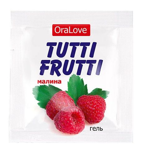 Пробник гель-смазки Tutti-frutti с малиновым вкусом - 4 гр. - Биоритм - купить с доставкой в Томске