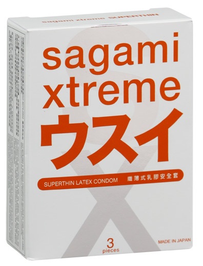 Ультратонкие презервативы Sagami Xtreme SUPERTHIN - 3 шт. - Sagami - купить с доставкой в Томске