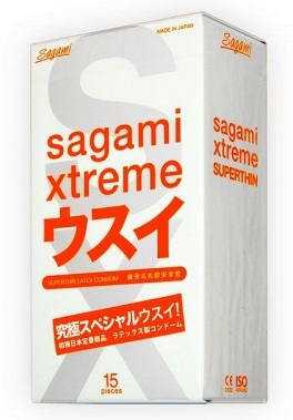 Ультратонкие презервативы Sagami Xtreme SUPERTHIN - 15 шт. - Sagami - купить с доставкой в Томске