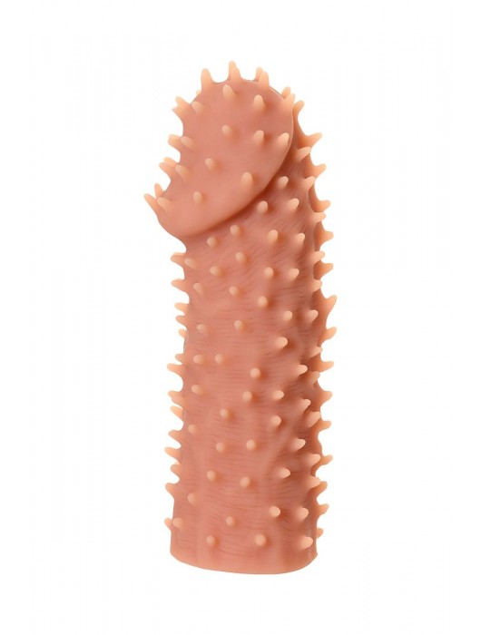 Телесная реалистичная насадка KOKOS Extreme Sleeve 07 с дополнительной стимуляцией - 12,7 см. - KOKOS - в Томске купить с доставкой