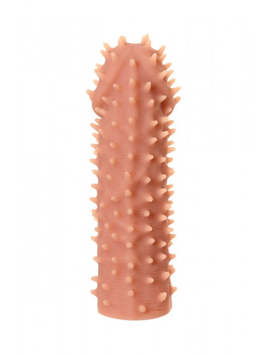 Телесная реалистичная насадка KOKOS Extreme Sleeve 07 с дополнительной стимуляцией - 12,7 см. - KOKOS - в Томске купить с доставкой