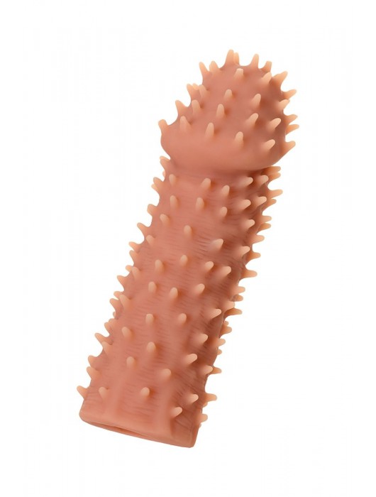 Телесная реалистичная насадка KOKOS Extreme Sleeve 07 с дополнительной стимуляцией - 12,7 см. - KOKOS - в Томске купить с доставкой