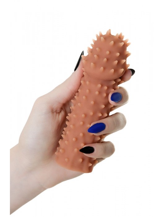 Телесная реалистичная насадка KOKOS Extreme Sleeve 07 с дополнительной стимуляцией - 12,7 см. - KOKOS - в Томске купить с доставкой