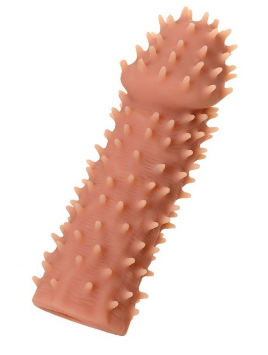 Телесная реалистичная насадка KOKOS Extreme Sleeve 07 с дополнительной стимуляцией - 12,7 см. - KOKOS - в Томске купить с доставкой