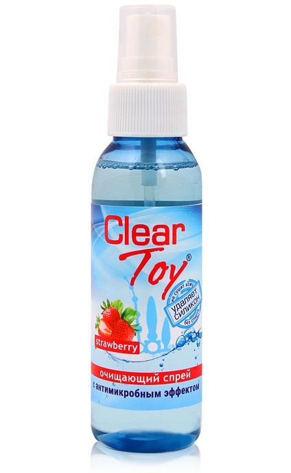 Очищающий спрей для игрушек CLEAR TOY Strawberry - 100 мл. - Биоритм - купить с доставкой в Томске