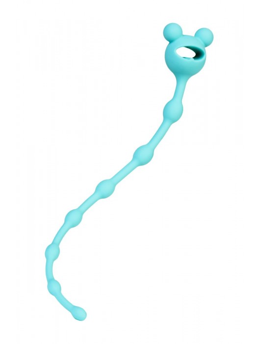 Мятная силиконовая анальная цепочка Froggy - 27,4 см. - ToyFa