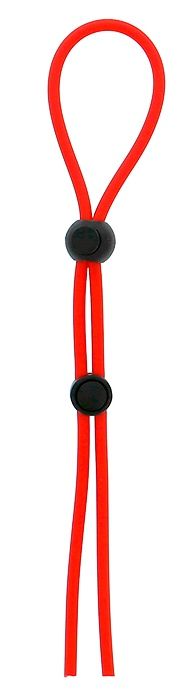 Красное лассо на пенис с двумя бусинами STRETCHY LASSO CAGE - Dream Toys - в Томске купить с доставкой