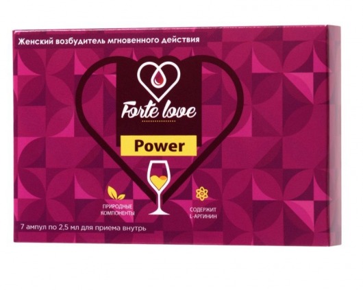 Женский возбудитель мгновенного действия Forte Love Power - 7 ампул (2,5 мл.) - Капиталпродукт - купить с доставкой в Томске