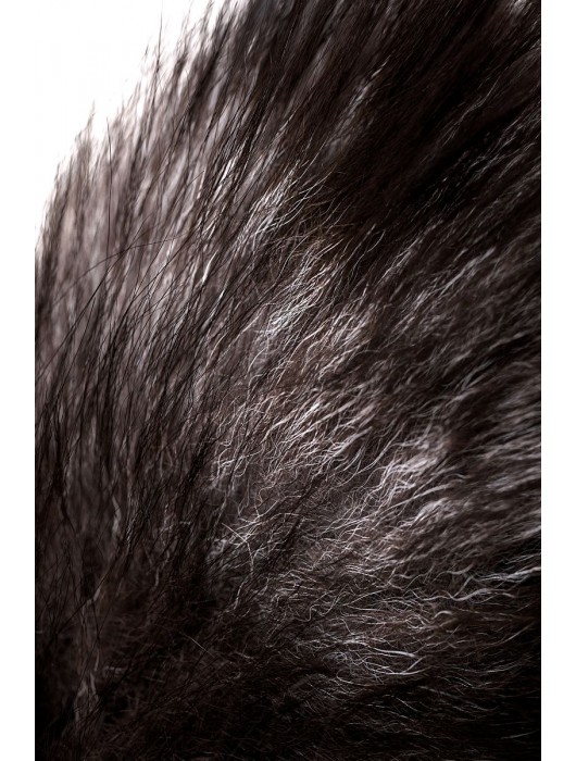 Серебристая металлическая анальная втулка с хвостом чернобурой лисы - размер S - ToyFa - купить с доставкой в Томске