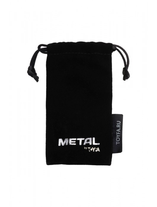 Серебристая конусовидная анальная пробка с фиолетовым кристаллом - 7 см. - ToyFa - купить с доставкой в Томске