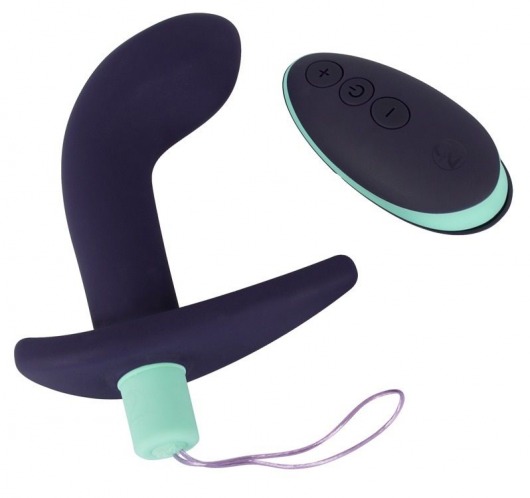 Темно-фиолетовый вибростимулятор простаты с пультом ДУ Remote Controlled Prostate Plug - Orion - в Томске купить с доставкой