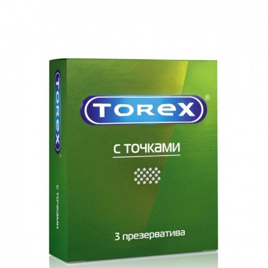 Текстурированные презервативы Torex  С точками  - 3 шт. - Torex - купить с доставкой в Томске