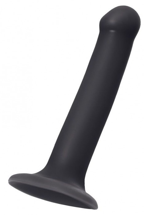 Черный фаллос на присоске Silicone Bendable Dildo M - 18 см. - Strap-on-me - купить с доставкой в Томске