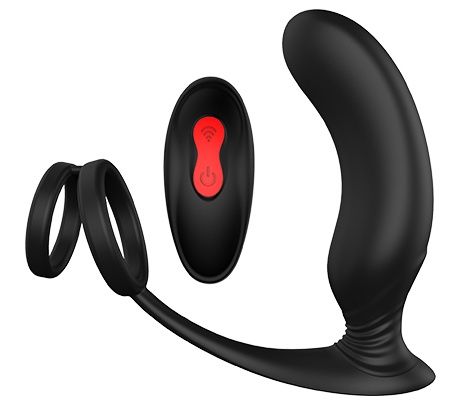Черный массажер простаты REMOTE P-PLEASER - Dream Toys - в Томске купить с доставкой