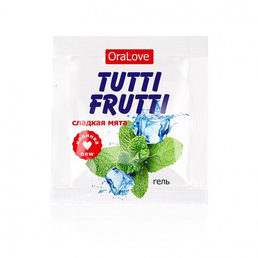 Пробник гель-смазки Tutti-frutti со вкусом мяты - 4 гр. - Биоритм - купить с доставкой в Томске