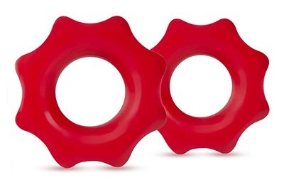 Набор из 2 красных фигурных эрекционных колец NUTZ - Blush Novelties - в Томске купить с доставкой