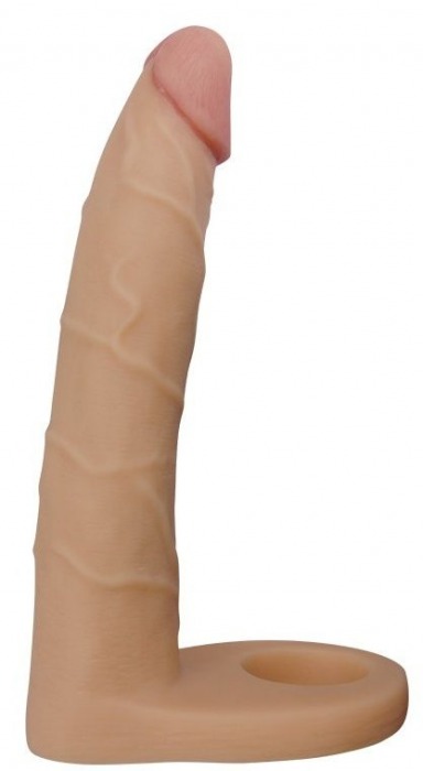 Телесная насадка-фаллоимитатор для двойного проникновения - 17 см. - Lovetoy - купить с доставкой в Томске