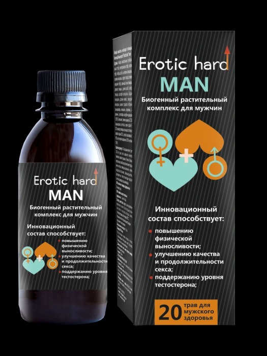 Мужской биогенный концентрат для усиления эрекции Erotic hard Man - 250 мл. - Erotic Hard - купить с доставкой в Томске