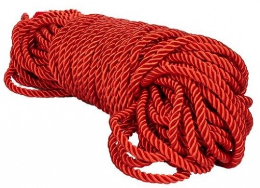 Красная веревка для связывания BDSM Rope - 30 м. - California Exotic Novelties - купить с доставкой в Томске