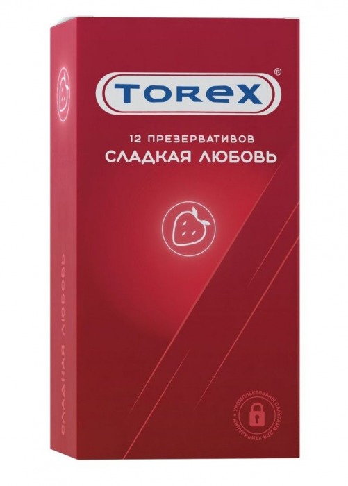 Презервативы Torex  Сладкая любовь  с ароматом клубники - 12 шт. - Torex - купить с доставкой в Томске