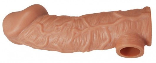 Телесная насадка на фаллос с фиксацией мошонки EXTREME SLEEVE - 15,6 см. - KOKOS - в Томске купить с доставкой