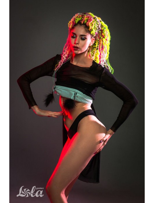 Зажимы на соски с черным пухом Euphoric - Lola Games - купить с доставкой в Томске