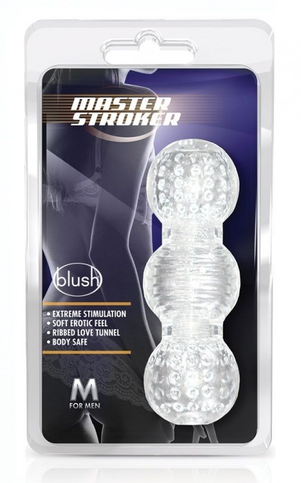 Прозрачный фигурный мастурбатор Master Stroker - Blush Novelties - в Томске купить с доставкой