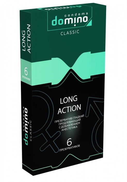 Презервативы с пролонгирующим эффектом DOMINO Classic Long action - 6 шт. - Domino - купить с доставкой в Томске