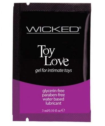 Лубрикант на водной основе для использования с игрушками WICKED Toy Love - 3 мл. - Wicked - купить с доставкой в Томске