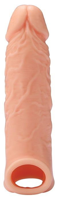 Телесная насадка EXTENDER WITH BALL STRAP 6.5 - 17 см. - Dream Toys - в Томске купить с доставкой
