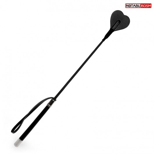 Черный стек с наконечником-сердечком - 54 см. - Notabu - купить с доставкой в Томске