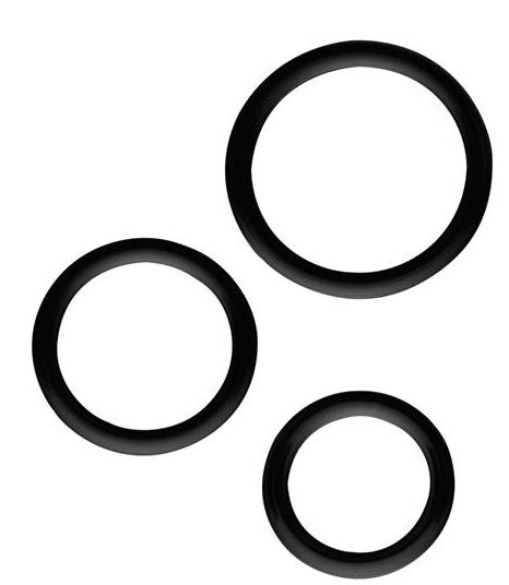 Набор из 3 эрекционных колец SILICONE COCKRINGS - Dream Toys - в Томске купить с доставкой
