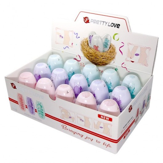 Набор из 15 мини-мастурбаторов Fantastic Egg Hard Boiled - Baile - в Томске купить с доставкой