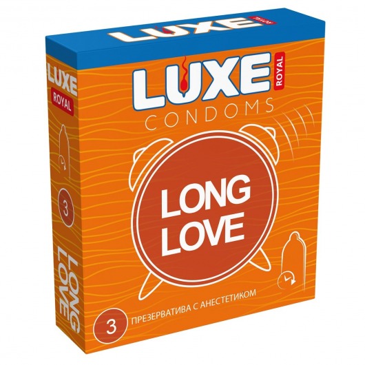 Презервативы с продлевающим эффектом LUXE Royal Long Love - 3 шт. - Luxe - купить с доставкой в Томске