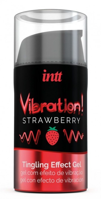 Жидкий интимный гель с эффектом вибрации Vibration! Strawberry - 15 мл. - INTT - купить с доставкой в Томске