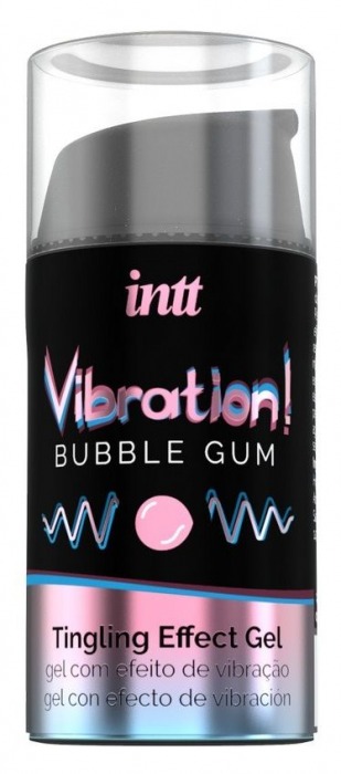 Жидкий интимный гель с эффектом вибрации Vibration! Bubble Gum - 15 мл. - INTT - купить с доставкой в Томске