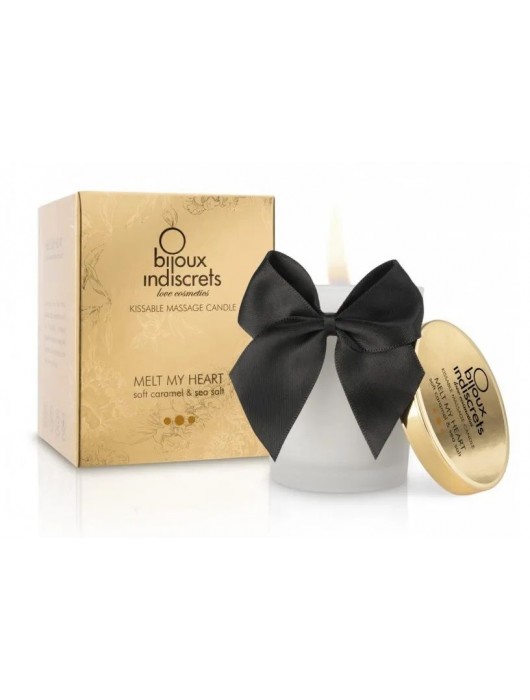 Массажная свеча Melt My Heart с ароматом карамели - 70 мл. - Bijoux Indiscrets - купить с доставкой в Томске