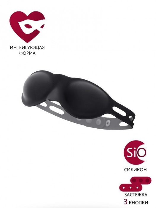 Черная плотная силиконовая маска - ToyFa - купить с доставкой в Томске