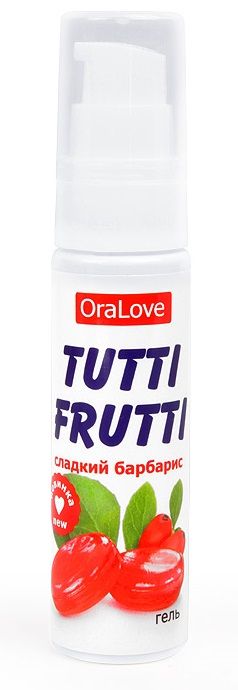 Гель-смазка Tutti-frutti со вкусом барбариса - 30 гр. - Биоритм - купить с доставкой в Томске