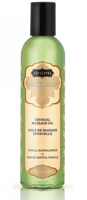 Массажное масло Naturals Vanilla Sandalwood с ароматом ванили и сандала - 236 мл. - Kama Sutra - купить с доставкой в Томске