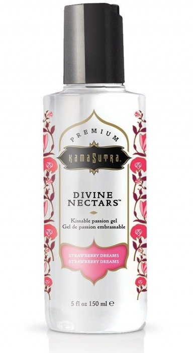 Гель-лубрикант на водной основе Divine Nectars Strawberry Dream с ароматом клубники - 150 мл. - Kama Sutra - купить с доставкой в Томске