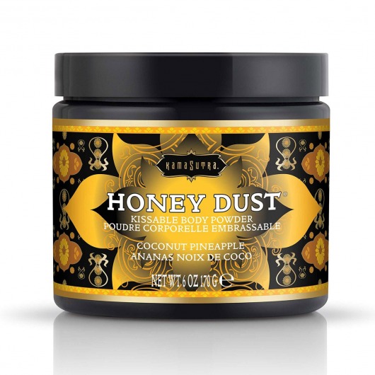 Пудра для тела Honey Dust Body Powder с ароматом кокоса и ананаса - 170 гр. - Kama Sutra - купить с доставкой в Томске