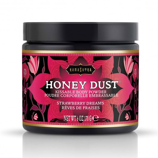 Пудра для тела Honey Dust Body Powder с ароматом клубники - 170 гр. - Kama Sutra - купить с доставкой в Томске