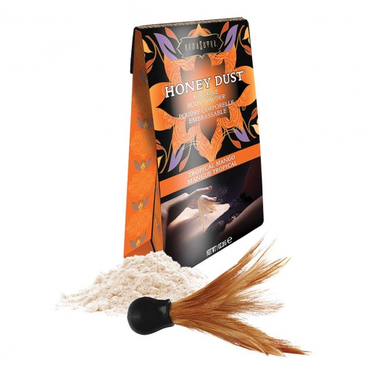 Пудра для тела Honey Dust Body Powder с ароматом манго - 28 гр. - Kama Sutra - купить с доставкой в Томске