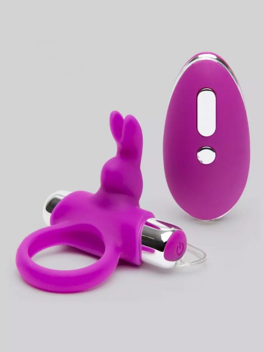 Лиловое виброкольцо с пультом ДУ Remote Control Cock Ring - Happy Rabbit - в Томске купить с доставкой